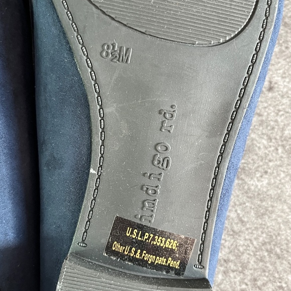 Blue vegan suede mules, flats, 8.5, NWOT. - Picture 6 of 14